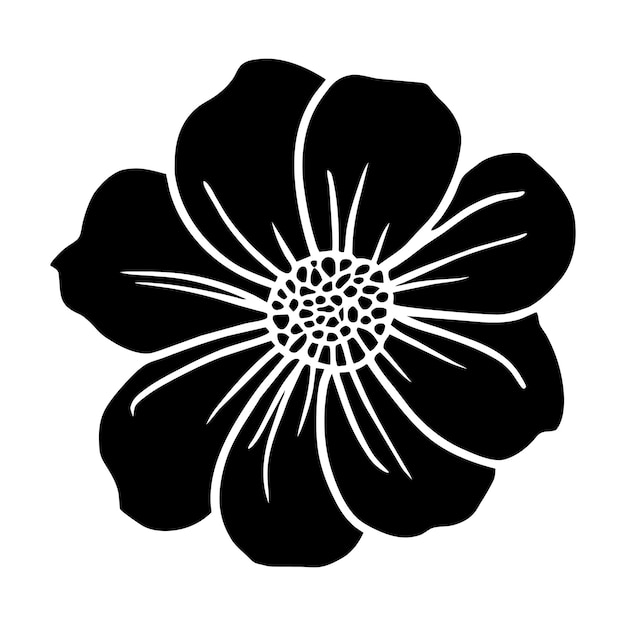 Ilustración simple de flores dibujada a mano