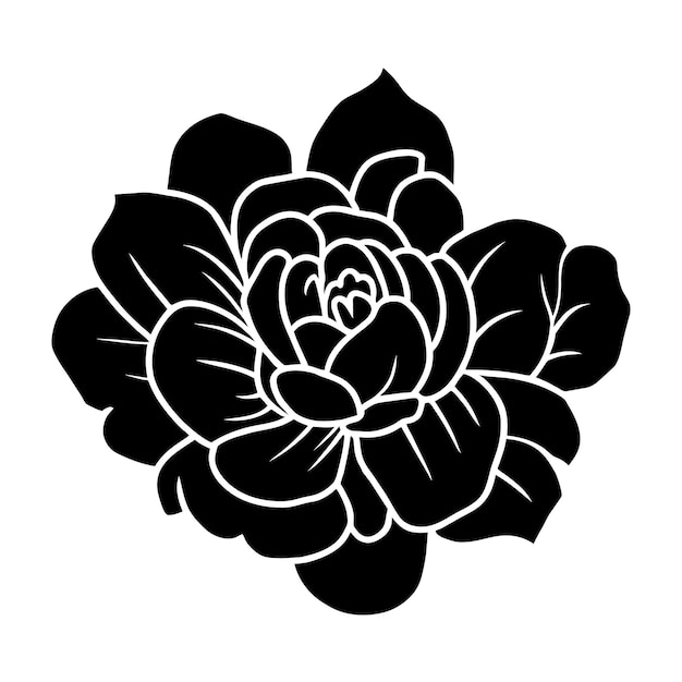 Ilustración simple de flores dibujada a mano