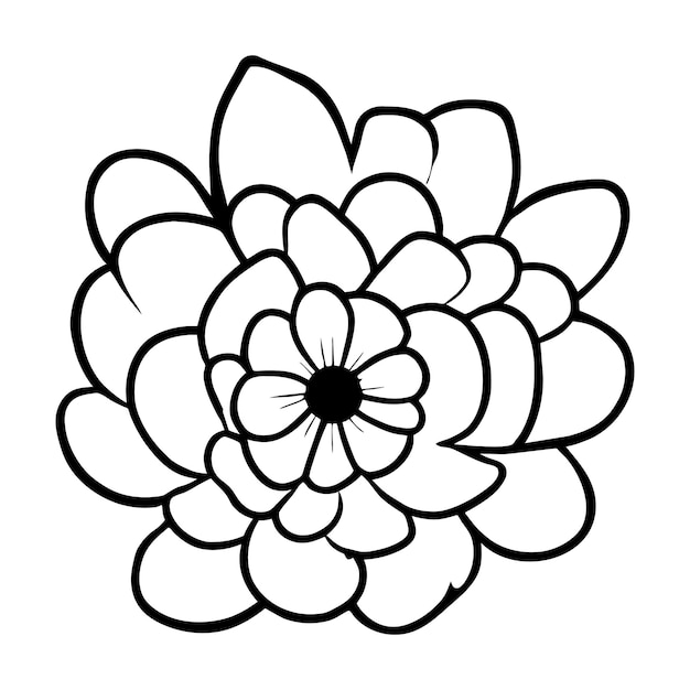 Ilustración simple de flores dibujada a mano