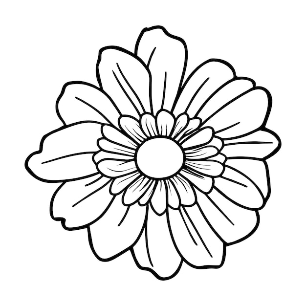 Ilustración simple de flores dibujada a mano