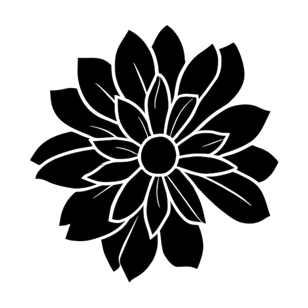 Vector ilustración simple de flores dibujada a mano