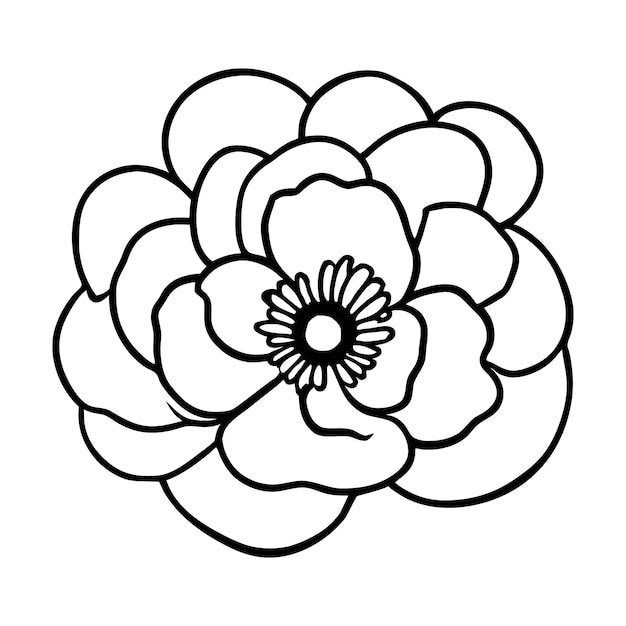 Ilustración simple de flores dibujada a mano