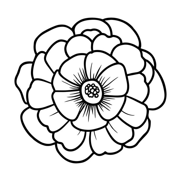 Ilustración simple de flores dibujada a mano
