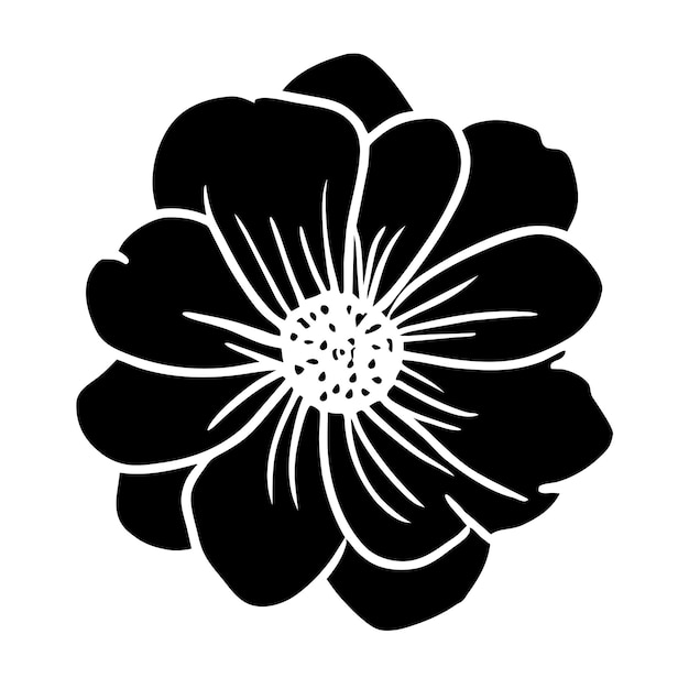 Ilustración simple de flores dibujada a mano