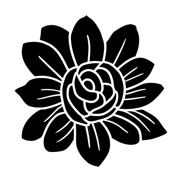 Ilustración simple de flores dibujada a mano