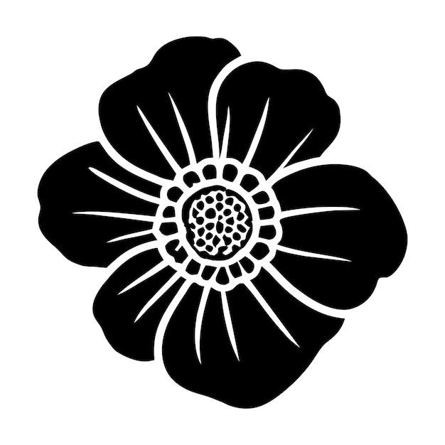 Ilustración simple de flores dibujada a mano