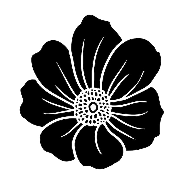 Ilustración simple de flores dibujada a mano