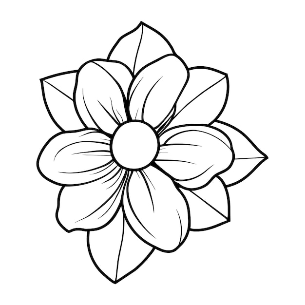 Ilustración simple de flores dibujada a mano