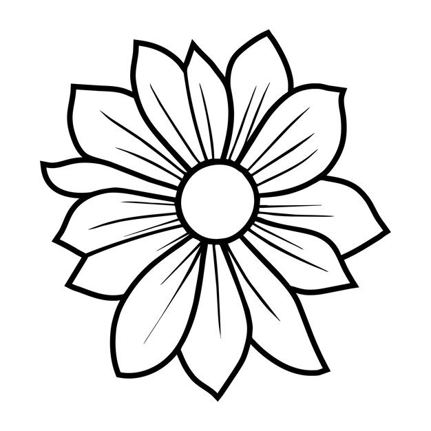 Ilustración simple de flores dibujada a mano
