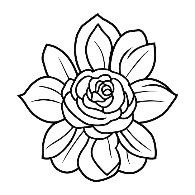Ilustración simple de flores dibujada a mano