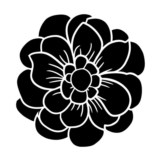 Ilustración simple de flores dibujada a mano