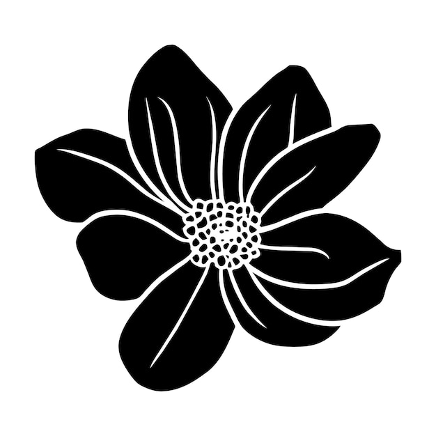 Ilustración simple de flores dibujada a mano