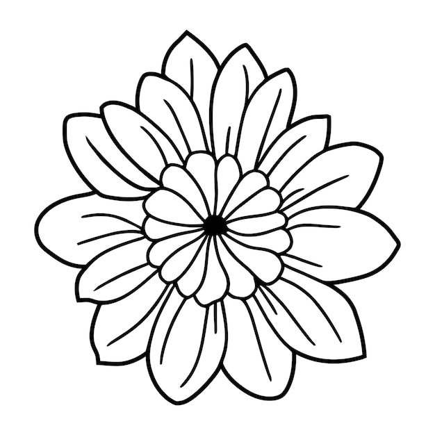 Ilustración simple de flores dibujada a mano