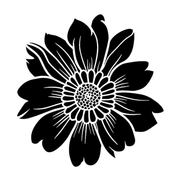 Ilustración simple de flores dibujada a mano