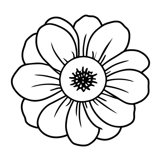 Ilustración simple de flores dibujada a mano