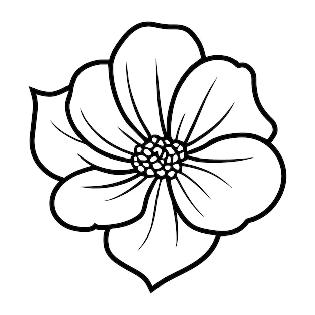 Ilustración simple de flores dibujada a mano