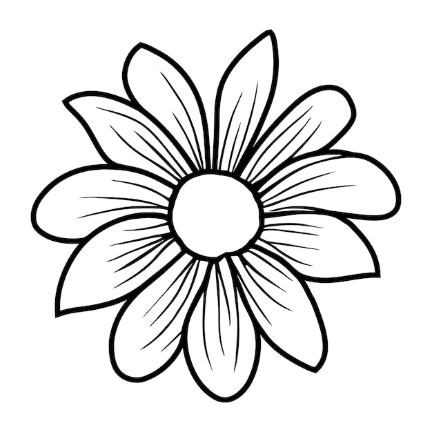 Ilustración simple de flores dibujada a mano
