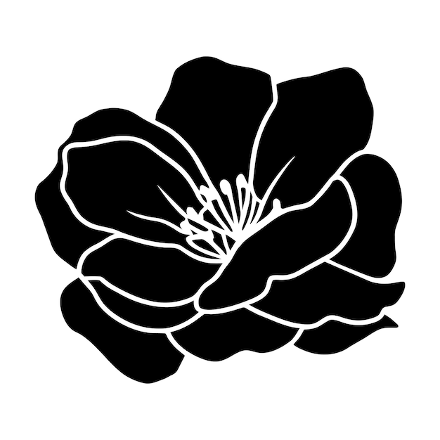 Ilustración simple de flores dibujada a mano