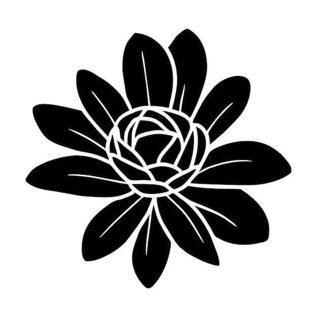 Ilustración simple de flores dibujada a mano