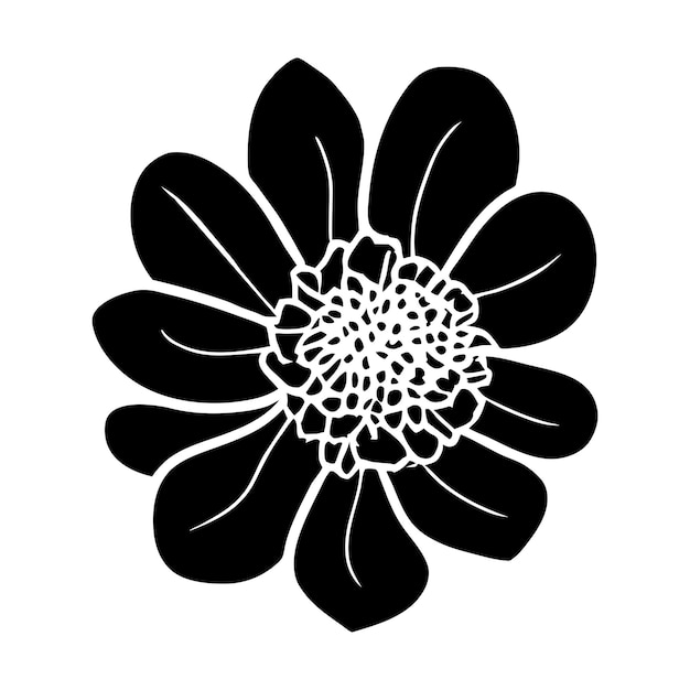 Ilustración simple de flores dibujada a mano