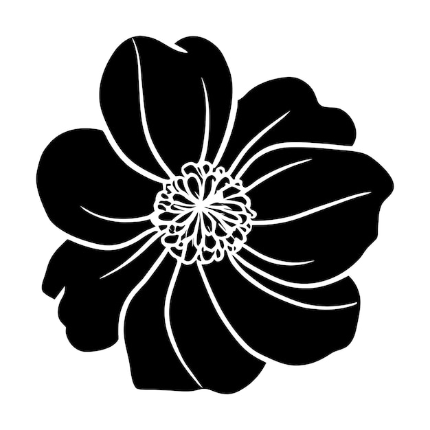 Ilustración simple de flores dibujada a mano