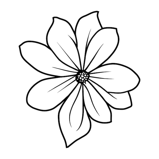 Ilustración simple de flores dibujada a mano