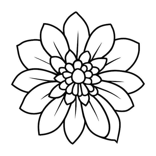 Ilustración simple de flores dibujada a mano