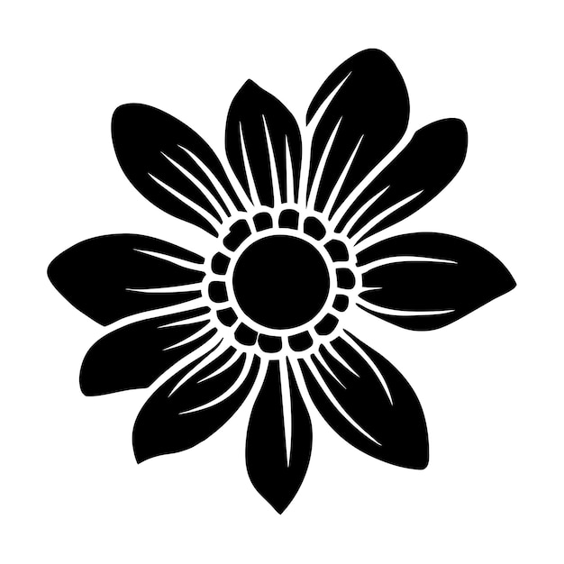 Ilustración simple de flores dibujada a mano