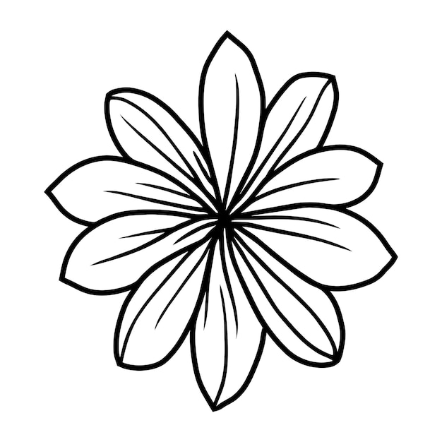 Ilustración simple de flores dibujada a mano