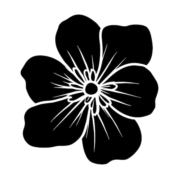 Ilustración simple de flores dibujada a mano