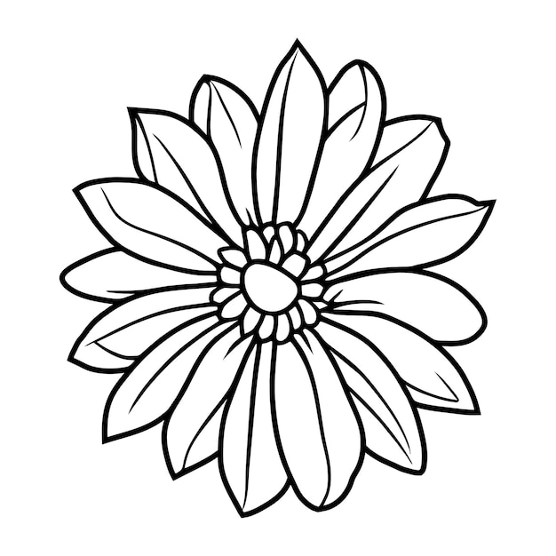 Ilustración simple de flores dibujada a mano