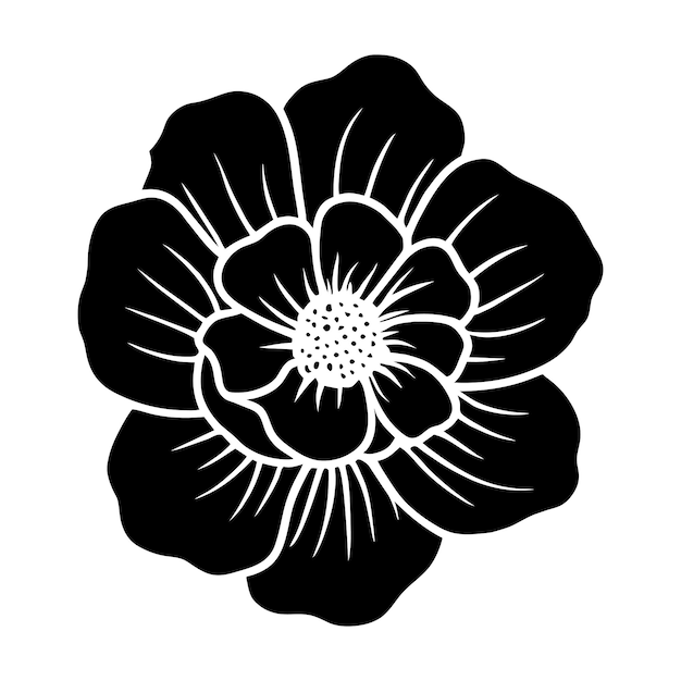 Ilustración simple de flores dibujada a mano