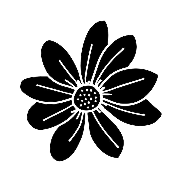 Ilustración simple de flores dibujada a mano
