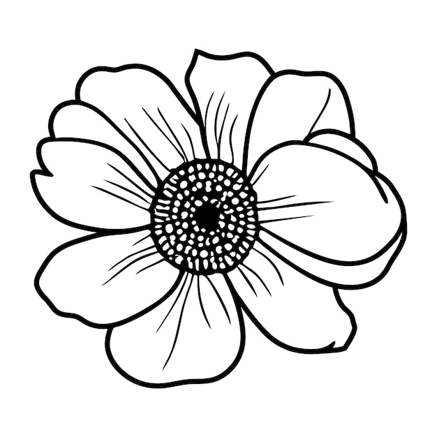 Ilustración simple de flores dibujada a mano