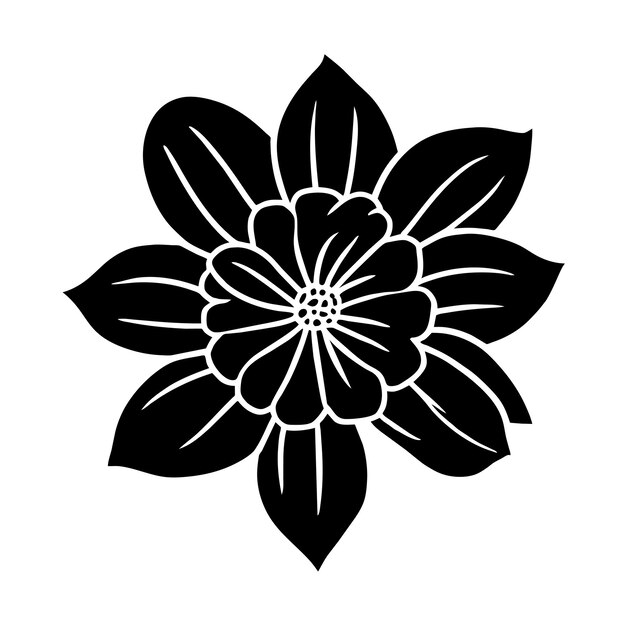 Ilustración simple de flores dibujada a mano