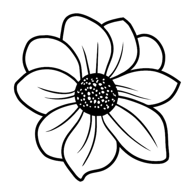 Ilustración simple de flores dibujada a mano