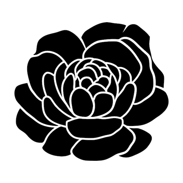 Ilustración simple de flores dibujada a mano