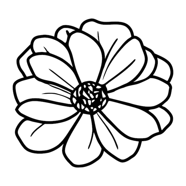 Ilustración simple de flores dibujada a mano