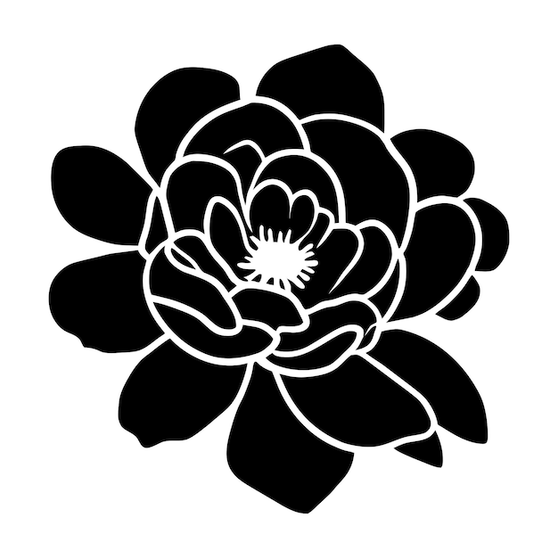 Ilustración simple de flores dibujada a mano
