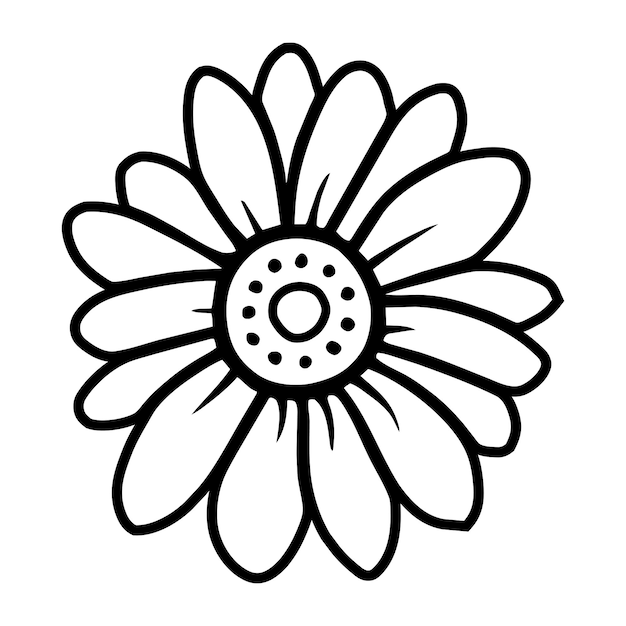 Ilustración simple de flores dibujada a mano