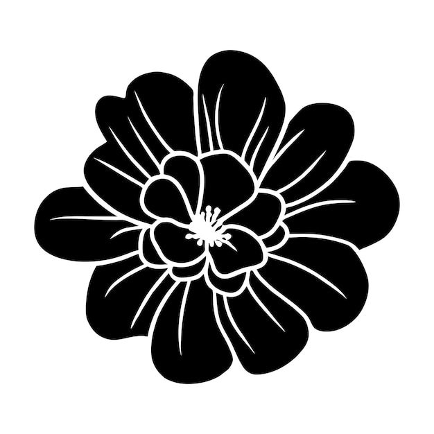 Ilustración simple de flores dibujada a mano
