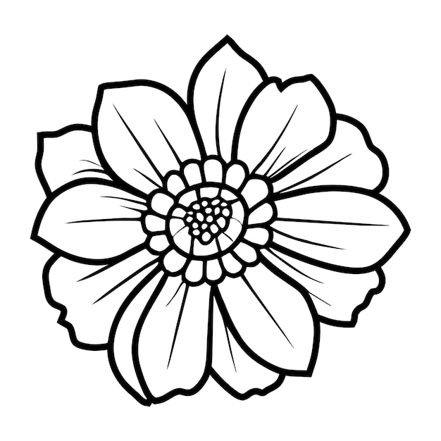 Ilustración simple de flores dibujada a mano
