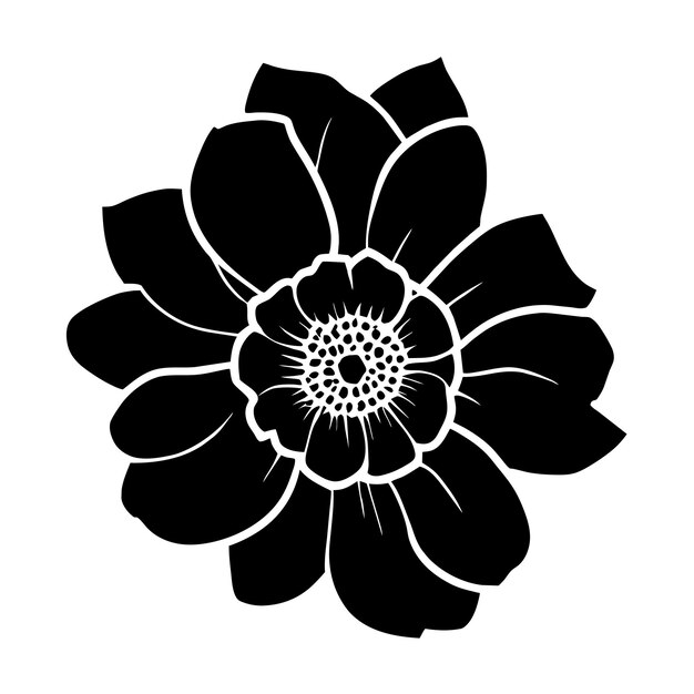 Ilustración simple de flores dibujada a mano