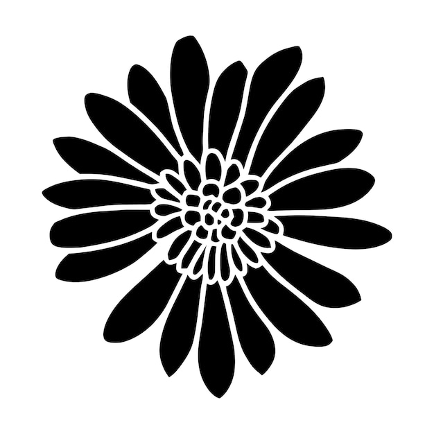 Ilustración simple de flores dibujada a mano