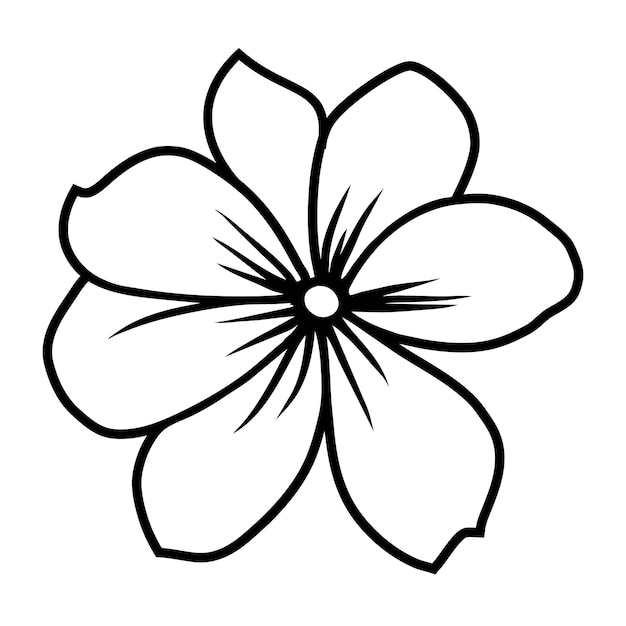 Ilustración simple de flores dibujada a mano