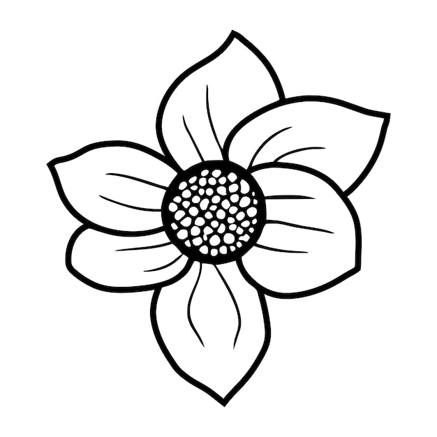 Ilustración simple de flores dibujada a mano