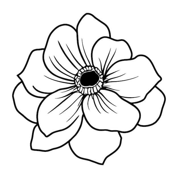 Ilustración simple de flores dibujada a mano