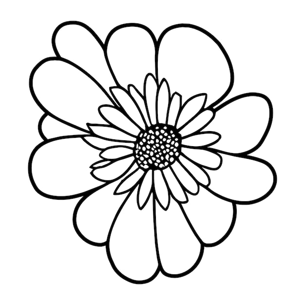 Ilustración simple de flores dibujada a mano