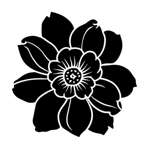 Ilustración simple de flores dibujada a mano