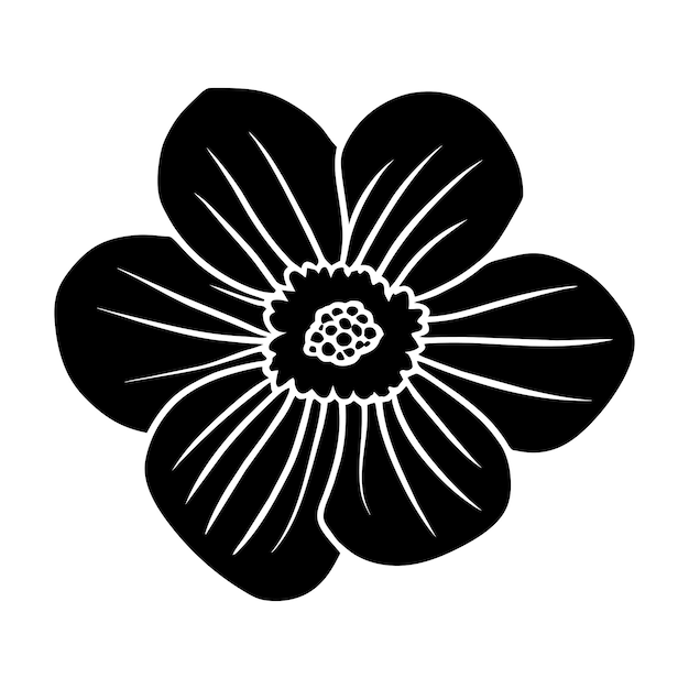 Ilustración simple de flores dibujada a mano